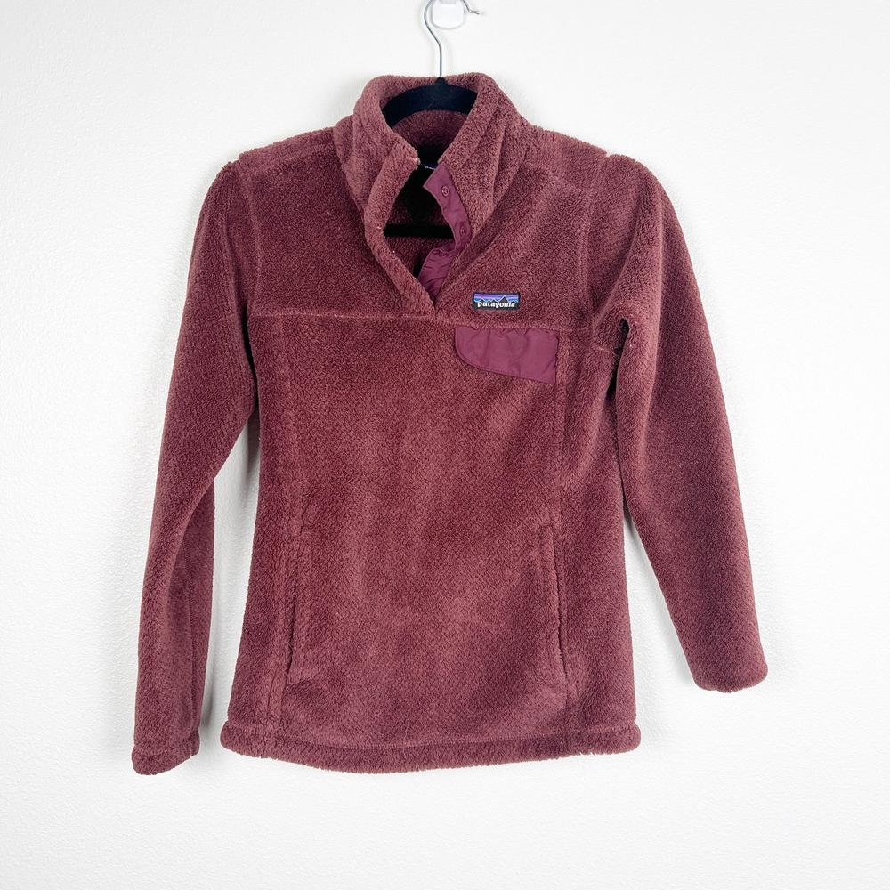 Patagonia Women's T Snap‎ Fleece Pullover Maroon Sz S